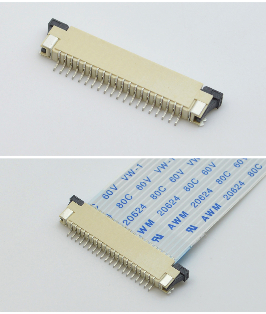 FFC軟排線接插件 蝌蚪窉成人精品视频 間距1.0MM-16p 上接拉鎖