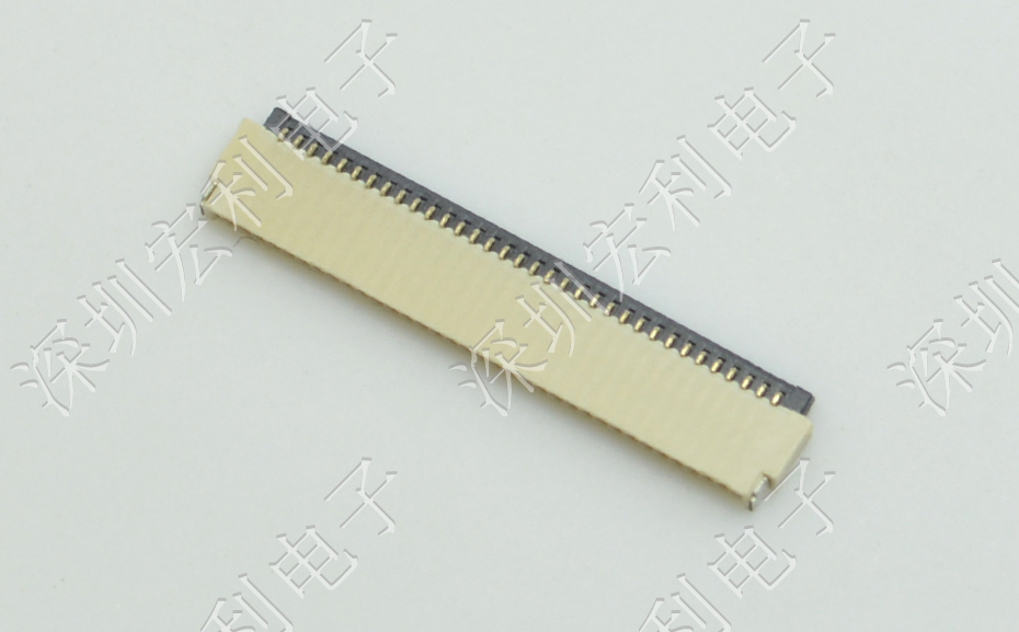 蝌蚪窉成人精品视频 軟排線扁平電纜插座 間距0.5mm 40P H1.0後鎖式臥貼片