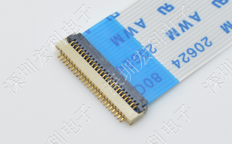 蝌蚪窉成人精品视频 間距0.5mm 高H1.0 40P下接翻蓋 SMT耐高溫貼片連接器