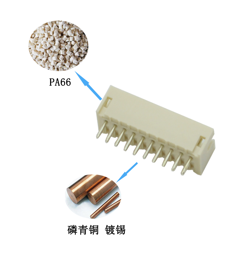 彎針 ZH1.5mm-6P 直插式彎針針座 條形連接器 間距1.5mm,蝌蚪网站在线观看